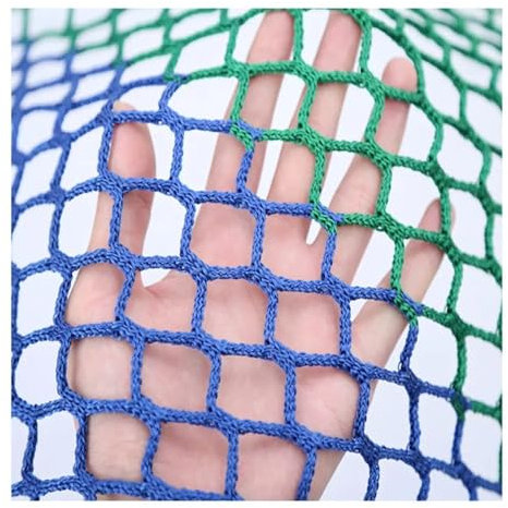 Gartensicherheitsnetz – Nylon-Tornetz, Anti-Fallschutznetz für Pool, Treppen, Balkon, Kind, Katze und Hund, 2 m x 2 m, 5 x 5 cm, orangefarbenes Lochgitter