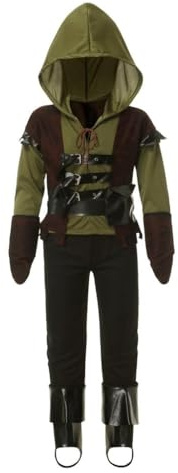 Lito Angels Costume Avventuriero Medievale per Bambino, Verde, 5-6 Anni 116