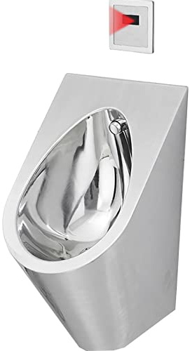 Wand-Urinal Edelstahl-Urinale Haushaltsprodukte Herren-Urinale, Infrarot-Sensoren Spülung Edelstahl, Tieferes automatisches Spülventil Toilettentank Armaturen Urintank, Geeignet