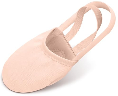 DiULi Demi-Pointes de Danse Classique pour Femmes- Chaussons Semi-Solde pour Ballet, Gymnastique Rythmique, Danse Moderne, Couleur Chair, S