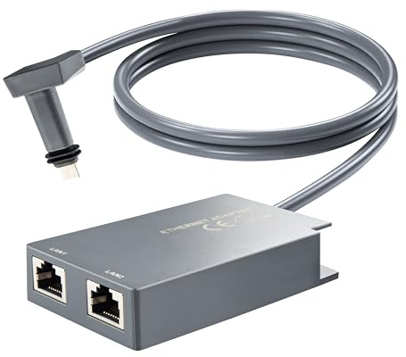BOOBRIE Starlink GEN2 Ethernet-Adapter mit Zwei Anschlüssen1M 1-zu-2-Gigabit-RJ45-Schnittstelle – Ersatzteil für Starlink-Satelliten-Internet – Nahtlose kabelgebundene Verbindung für Zwei Geräte
