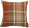 McAlister Textiles Heritage | Sofakissen mit Füllung in Terracotta Orange | 50 x 50 cm | gewobenes Tartan-Muster kariert | Deko gefülltes Kissen Sofa, Bett, Couch pflegeleichtes Wolle-Gefühl