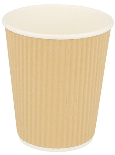 García de pou Gobelets Boissons Chaudes Double Paroi, Ondulé Kraft 240 Ml Marrón Carton - 1000 unités