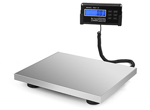 Flexzion Digital Shipping and Postal Scale, Heavy Duty Stainless Steel Platform, 440Lbs 200KG Weight Capacity with LCD Backlight Display