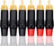 Greluma 6 Stück RCA Stecker, Vergoldete Audio-Phono-Lötstecker, Cinch-Buchsen Kabelanschluss