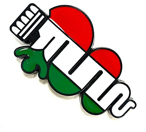 1 Stemma Fregio Biscione Adesivo Tricolore 3D in Metallo per Alfa Romeo 147 156 159 Mito Giulia Giulietta
