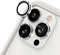RhinoShield Schutz für Smartphone-Kamera kompatibel mit[iPhone 13 Pro / 13 Pro Max] Fingerabdruck-und kratzresistentes Schutzglas mit Aluminium Ring für hohe optische Klarheit-Silber