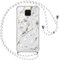 Vauki Glitter Funda con Cuerda para Xiaomi Redmi Note 9(4G) 6,53, Suave Silicona Antigolpes Airbag Bumper Carcasa con Mármol Dibujos, Ajustable Correa de Cuello Cordon Cadena Case, Cadena Blanca