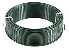 Garmix Spanndraht Bindedraht Befestigung für Gartenzaun Maschendraht Volieren (Grün 50m 2,0mm)