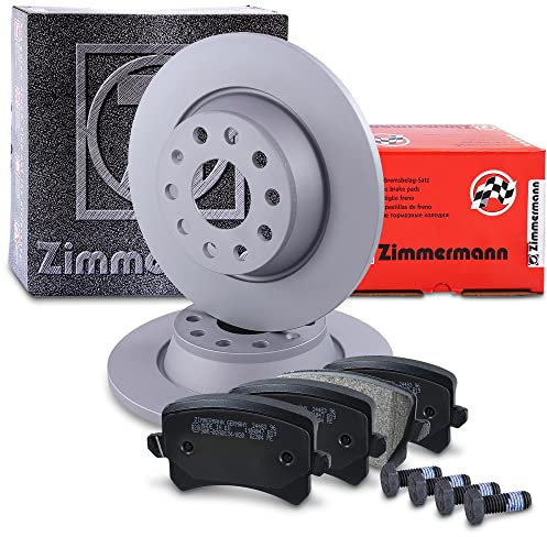 ZIMMERMANN Bremsenset Hinterachse inkl. Bremsscheiben Ø 282 mm Voll + Bremsbeläge hinten