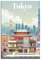 Poster mit japanischem Tokio, Vintage, Reiseposter, Malposter, modernes Geschenk, Schlafzimmer dekorativ