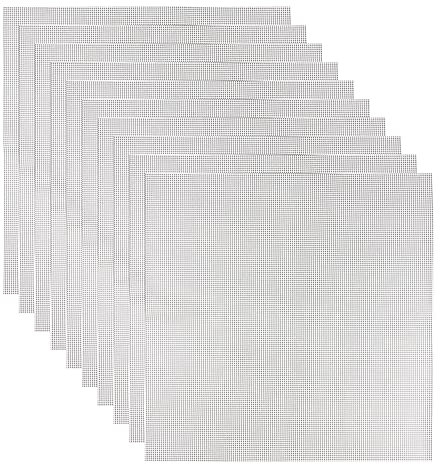 Auroal Dehydrator Sheets, 10 Pack Silicone Mats - Food Safe, Non-Stick, High Temp Resistant, Reusable 5000 Times, Square 14x14in - For Excalibur 2500, 3500, 2900, 3900