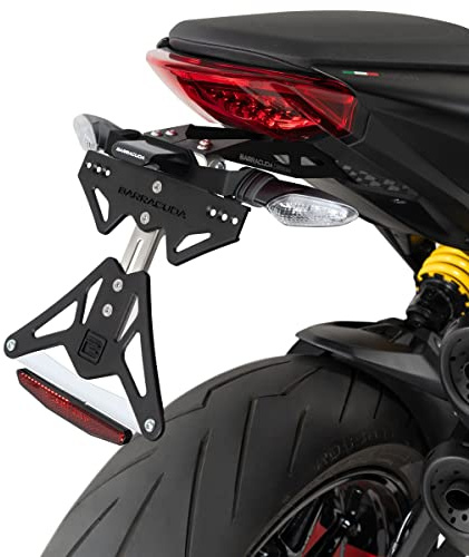 Portatarga Barracuda compatibile con Ducati Monster 937 2021-2023 specifico per frecce originali