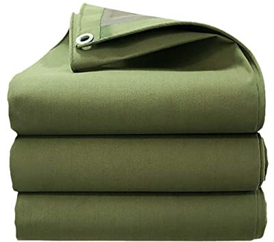 FOGUO Lona Impermeable 4x9m, Lona Alquitranada Protección, Lona Resistente a La Intemperie y Plegable, Cubierta para Plantas, Lona con Ojales para Muebles de Jardín, Piscina