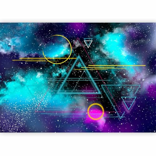 murando - Photo Wallpaper Galaxy 350x256 cm / 138x97 - Non-Woven Premium Art Print Fleece Wall Mural Decoration Poster Picture Design Modern - Cosmos Geometrical Abstract Milky Way a-A-10328-a-a