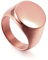 Bishilin Partnerring Damen Edelstahl, Damen Ring Personalisiert Siegelring 14MM Poliert Rosegold Ringe Freundschaftsring für Frauen Mädchen Größe 60 (19.1)