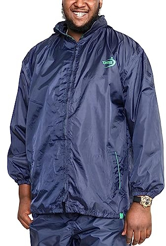 Duke D555 Mens Zac Big Tall Packaway Weather Proof Rain Jacket - Navy - 8XL