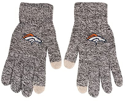 FOCO NFL 2022 graue Strickhandschuhe, Denver Broncos, Einheitsgröße