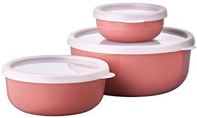 Mepal – Aufbewahrungsbox 3-teiliges Set Lumina – Frischhaltedosen mit Deckel für Kühlschrank, Gefrierschrank, Dampfgarer & Mikrowelle – 250 ml, 750 ml & 1500 ml – Vivid mauve