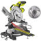 Pack RYOBI Scie à onglet radiale électrique EMS254L - 2000W - 254mm - lame carbure - SB254T48A1