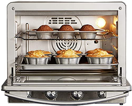 Forno a Ventola Singola in Acciaio Inossidabile Classe energetica A Interno smaltato Fornello alogeno a convezione di Alta qualità Fornello Singolo Elettrico Integrato - Acciaio Inossidabile Happy