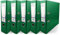 Netuno 5x Akten-Ordner grün DIN A4 2-Ring-Mechanik Ringorder a4 8cm Kunststoff Ordner a4 breit Büroordner Plastikordner Briefordner din a4 Ringmappe breiter Aktenordner 5er pack