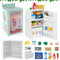 TOPJOWGA Miniatur Kühlschrank Puppenhaus Küche, 17 Stück Miniatur Puppenhaus Set, Puppenhaus Zubehör, Miniatur Küche Puppenhaus Möbel Set, Miniatur Backen Zubehör, Mini-Ornament Puppenhaus Dekor