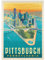 MyPuzzle Pittsburgh, PA: Ansicht aus der Vogelperspektive, Vintage Poster - Premium 1000 Teile Puzzle - MyPuzzle Sonderkollektion von Anderson Design Group