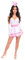 Daisy corsets Lavish Damen-Korsett, Hase, Rosa, 5-teilig, Pink/Weiß, 4X