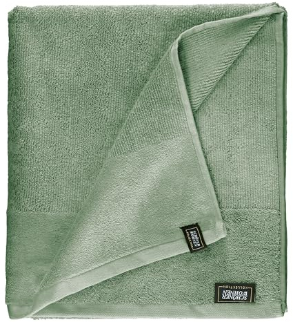 SCHÖNER WOHNEN Strandtuch XXL Baumwolle Frottee Badetuch 100x150cm grün - Baumwolle Öko-Tex - groß, weich & flauschig - für Bad, Baby, Kinder & Sauna - schnelltrocknend - Gym Handtuch