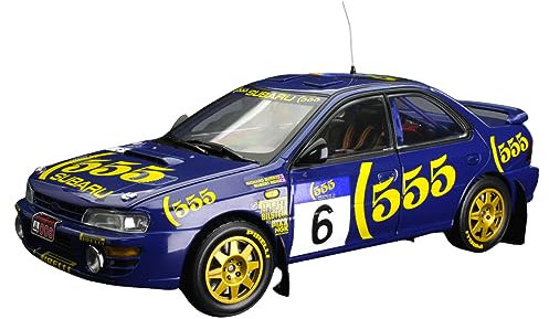 Sun Star 1:18 Maßstab Druckguss Modell Rallye Auto Kompatibel Mit Subaru Impreza 555 R.Reid/R.Burns (No.6 Hong Kon Beijing Rally 1994) IN Blau
