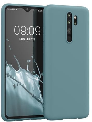 kwmobile Funda para Xiaomi Redmi Note 8 Pro Carcasa - Ultrafina de TPU y Silicona con Bordes elevados anticaídas - Piedra Antigua