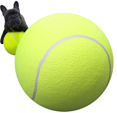 Riesiger Tennisball für Hundespielzeug | 24cm Hunde Tennisbälle Spielzeug | Aufblasbares Interaktives Hundespielzeug Tennisball | Riesige Hundespielzeugbälle Heimtierbedarf für Große mittelgroße Hunde