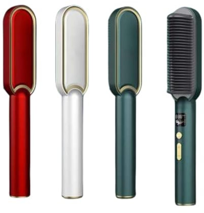Cordless Hair Straightener - Mini Portable USB Rechargeable Straightening Iron with Ceramic Plates for Travel (White)