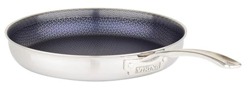 Viking 3-lagige antihaftbeschichtete Bratpfanne, 30,5 cm, Hybrid Plus Edelstahl-Küchen-Kochgeschirr, Silber