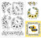 GLOBLELAND Transparente Stempel Mit Lilien Bordüre, Transparente Gummistempel, Silikonstempel Für DIY, Scrapbooking, Fotoalbum, Dekorative Karten, Heimdekoration, 6.3x4.33 Zoll