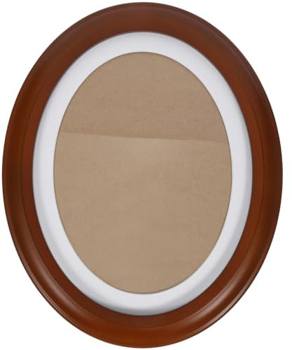 HOLIDYOYO Ovaler Bilderrahmen Aus Holz Zum Aufhängen An Der Wand Dekorativer Bilderrahmen Für Das Heimbüro 25 4 Cm