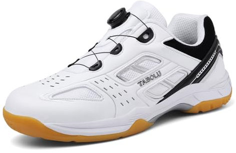 Viaoragiosa Badminton Schuhe Unisexe,Squashschuh,Tischtennis-Badminton-Schuhe,Herren-Tennisschuhe,Squash-Schuhe,sicheren Halt,Mit Drehschnürung,Atmungsaktivev,Hallen Schuh für jeden Bodenbelag