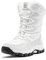 HOBIBEAR Kinder Schneestiefel Wasserdicht Outdoor Warm Kunstfell Gefüttert Winterschuhe Weiß，32 EU