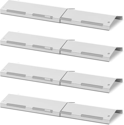 gardivo Aromaschienen verstellbar Edelstahl Premium Universal gasgrill Brennerabdeckung einstellbar Flavorizer Bars zubehör hitzeschild Brennerabdeckung Flammenblech Flammenverteiler (4)