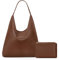 GSenhui Handtasche Damen Groß Hobo Bag Weicheleder Gross Schultertasche Shopper Tasche Damen Shoulder Bag Women Slouchy Bag Vintage Tasche Braun