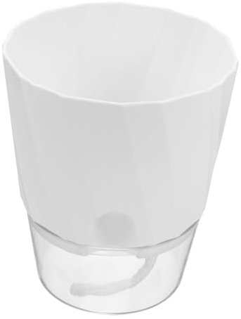 CANIGHT Maceta Autorriego Mediana De Plástico Transparente para Suculentas y Plantas De Interior Jardinería Sin Diseño Elegante y Duradero para Hidropónico