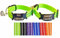 2X personalisiertes Katzenhalsband personalisiert mit Name graviert Katze Halsband reflektierend Leuchtend aus Nylon mit Glöckchen (Neon Gelb und Neon Gelb)