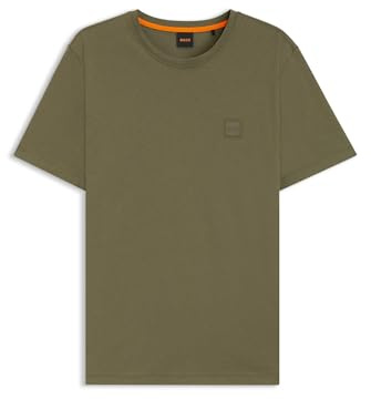 BOSS Mens T-Shirt Short Sleeve Lifestyle Cotton Open Green XL