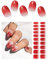 AutyaMee Semi Cured Gel Nail Strips (Gradient Red Cat Eye), 20 Pcs Gel Nail Wraps, Stickers, UV Light Required, Salon Quality, Long Lasting
