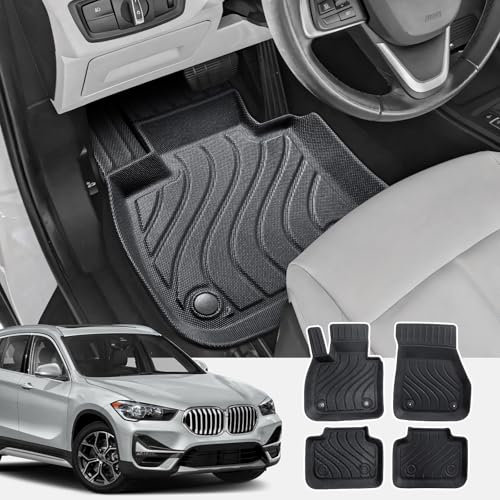 CDEFG Kompatibel mit BMW X1 U11 2023 2024 2025 Fußmatten, Fussmatten TPE Auto Wasserdicht Einfach zu Säubern Premium Allwetter Gummimatten vorn+hinten Matten X1 U11 Zubehör