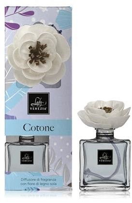 Lady Venezia - Profumatore per Ambienti con Fiore - Diffusore Profumo Ambiente - Profumatore per Ambienti - Profumo Ambiente - Collezione Dream - Formato 100ml (Cotone)