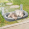 MEWOOFUN Hamaca grande con ventana para gatos con cubierta gruesa extraíble, cama plegable para ventana para gatos, resistente para que los gatos tomen el sol, con 4 ventosas fuertes que soportan