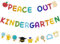 Gifloon Kindergarten-Abschlussdekoration, Peace-Out-Kindergarten-Banner für Abschlussfeier 2025, Party-Dekoration, bunt