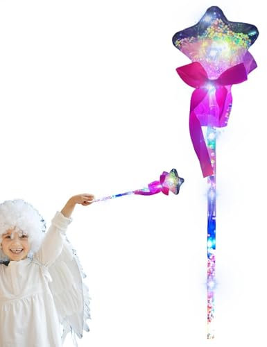 Baguettes féériques pour filles, jouet lumineux à DEL, lumineuse pour filles, accessoires de déguisement de princesse
